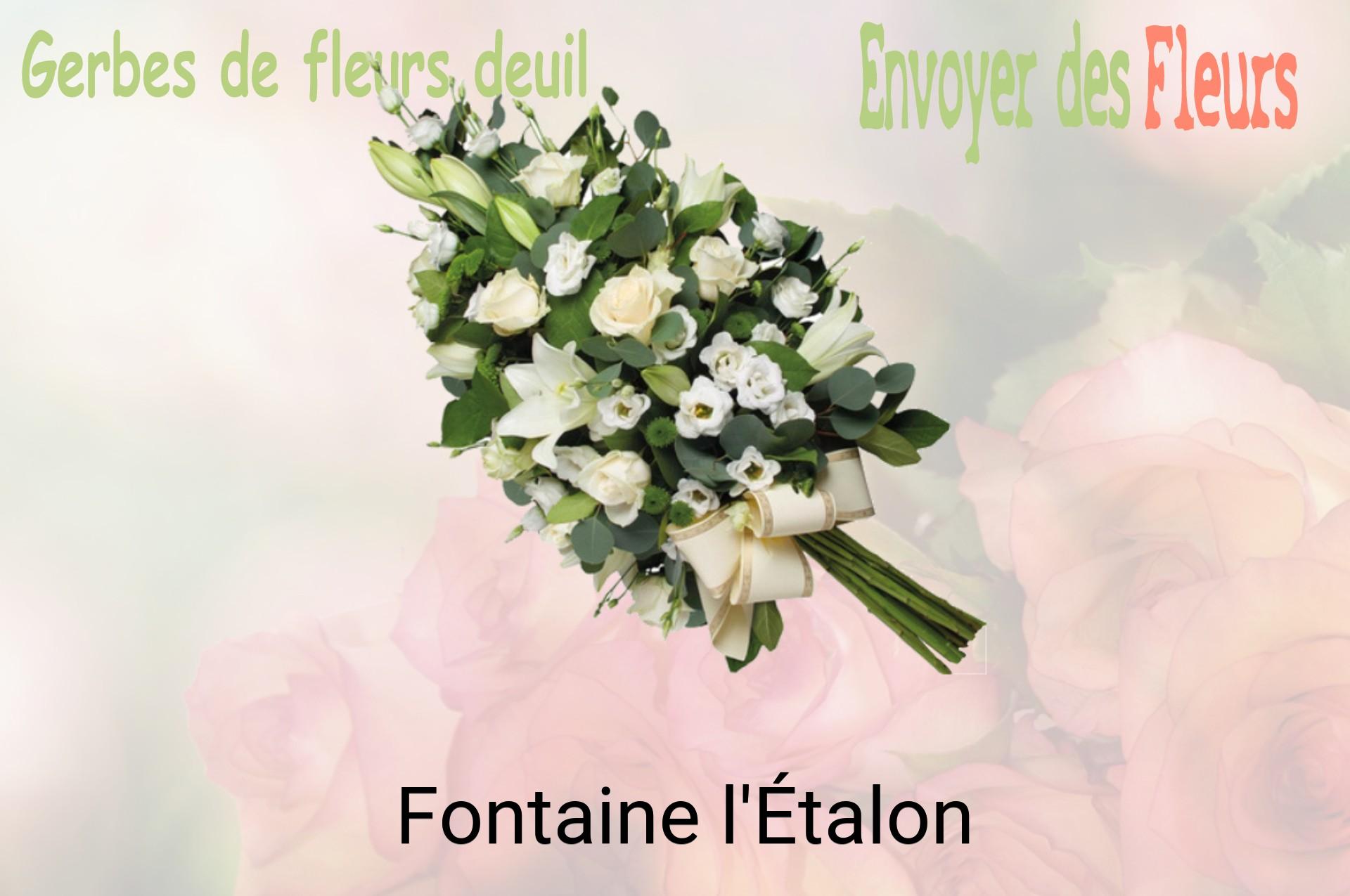 Gerbe de fleurs de deuil livrée à Fontaine-l'Étalon